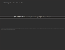 Tablet Screenshot of anonymouslove.com